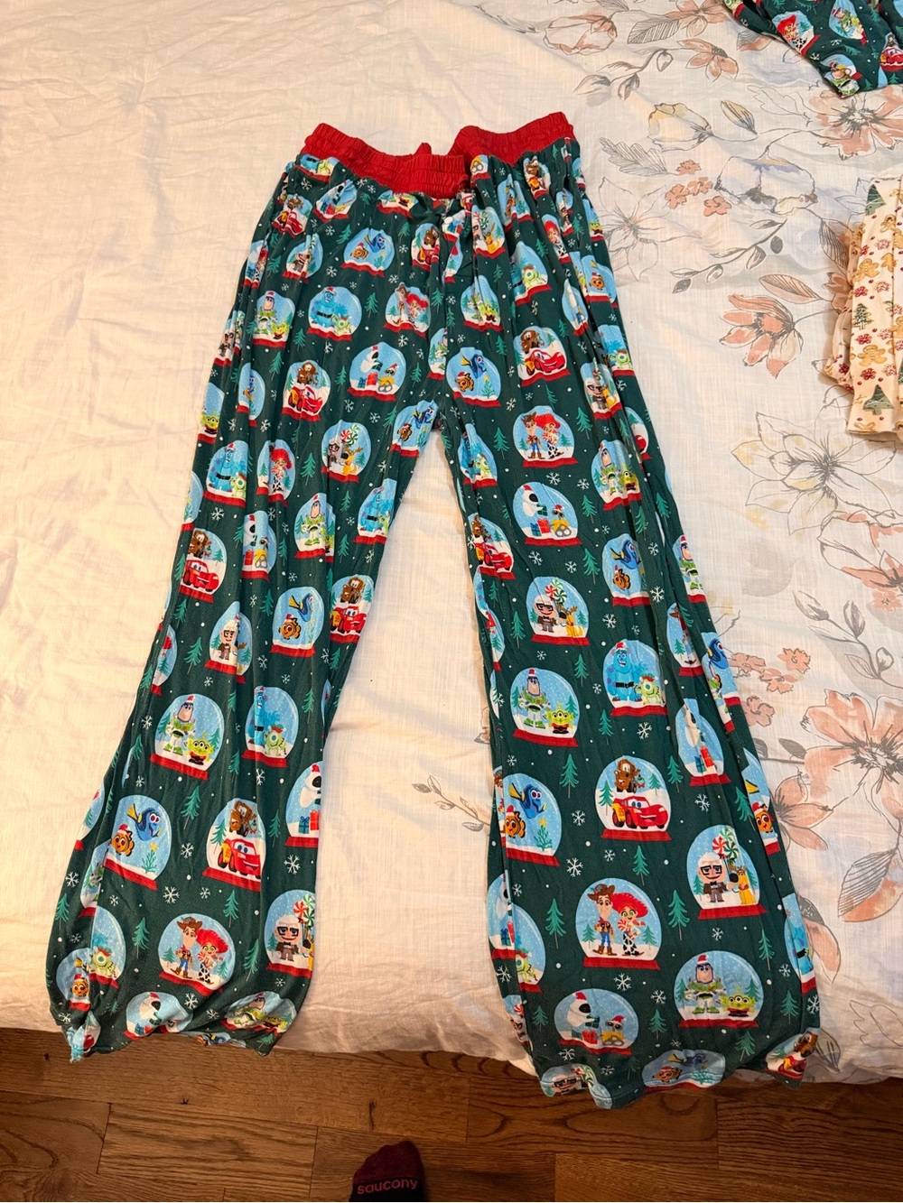 Little Sleepies pixar Holiday Snowglobe pajama Pants with Red Waistband